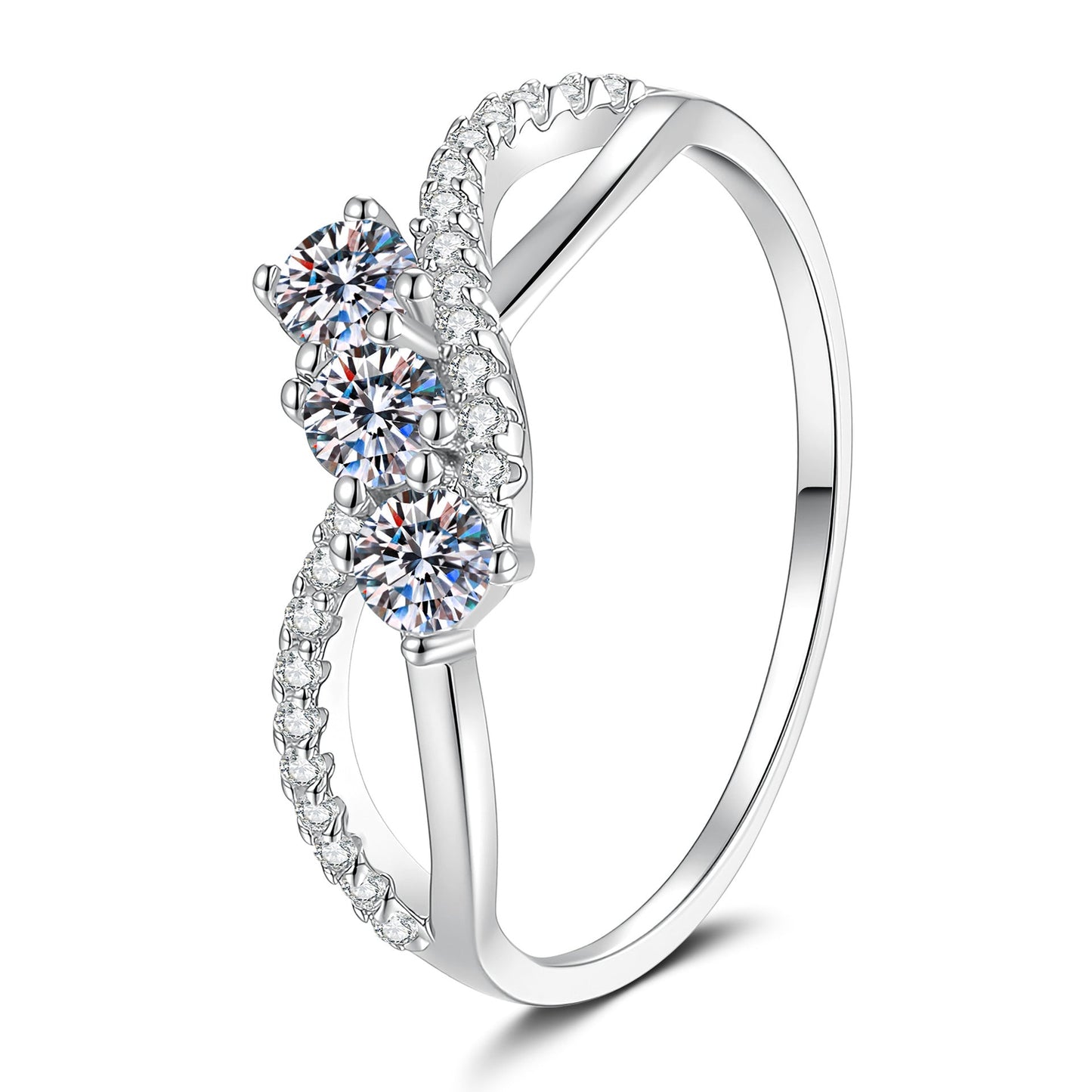 [Garvey]INTERTWINING LOVE MOISSANITE RING