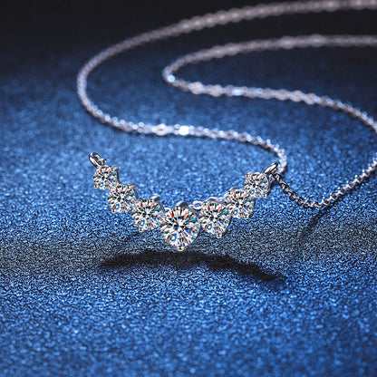 [Garvey]MINIMALIST CURVED SMILE MOISSANITE NECKLACE