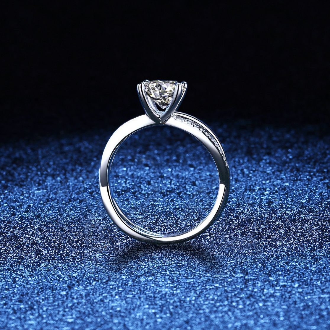 [Garvey]ELEGANT 4-PRONG CROSSOVER MOISSANITE ENGAGEMENT RING