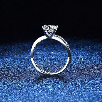 [Garvey]ELEGANT 4-PRONG CROSSOVER MOISSANITE ENGAGEMENT RING