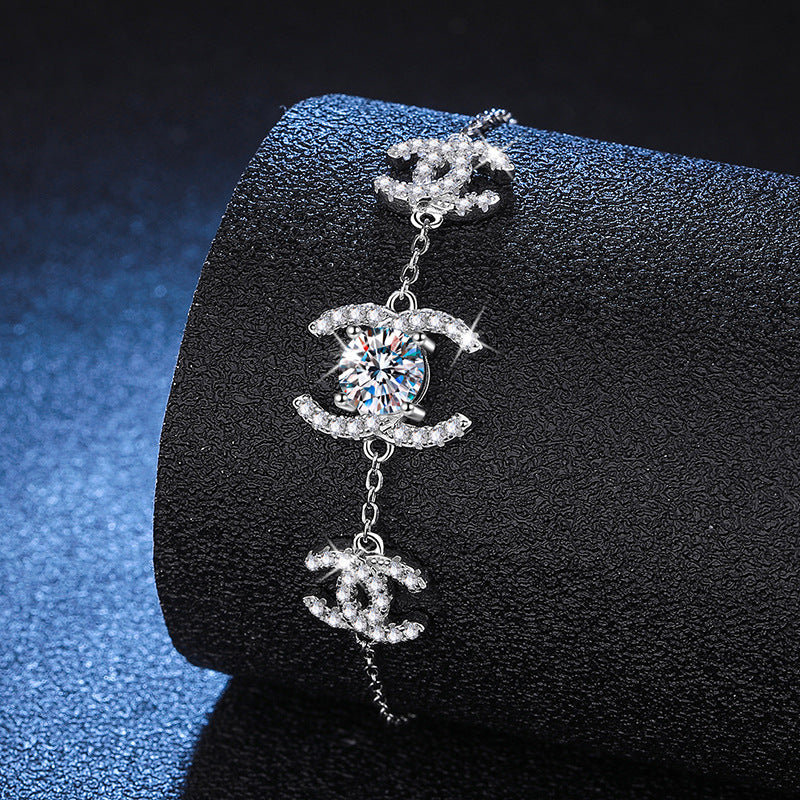 [Garvey]CLASSIC INTERLOCKING MOISSANITE BRACELET