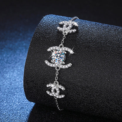 [Garvey]CLASSIC INTERLOCKING MOISSANITE BRACELET