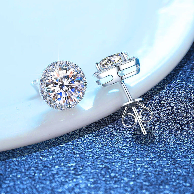 [Garvey]CLASSIC 4-PRONG ROUND MOISSANITE STUD EARRINGS