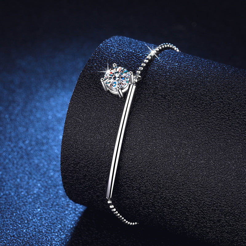 [Garvey]ELEGANT HALF-MOON CURVE MOISSANITE BRACELET