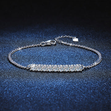 [Garvey]SMILING CURVE MOISSANITE BRACELET
