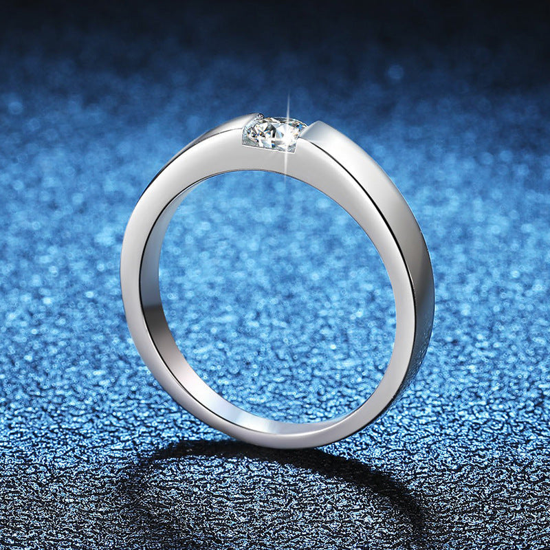 [Garvey]SLEEK MINIMALIST COUPLE'S MOISSANITE RING