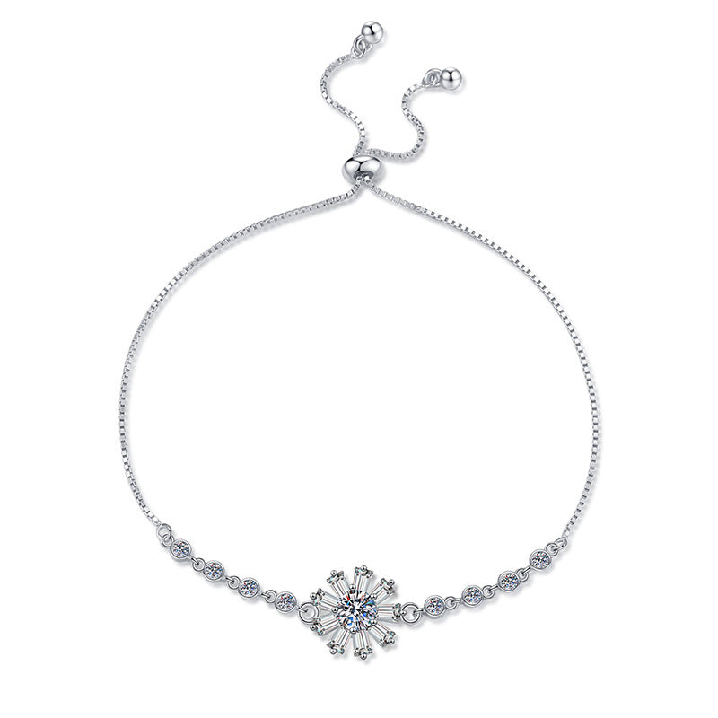 [Garvey]RADIANT ICY CRYSTAL SUNFLOWER MOISSANITE BRACELET