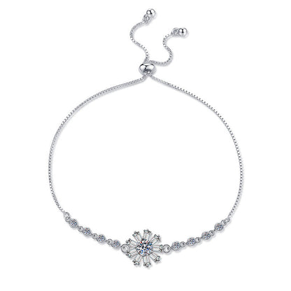 [Garvey]RADIANT ICY CRYSTAL SUNFLOWER MOISSANITE BRACELET