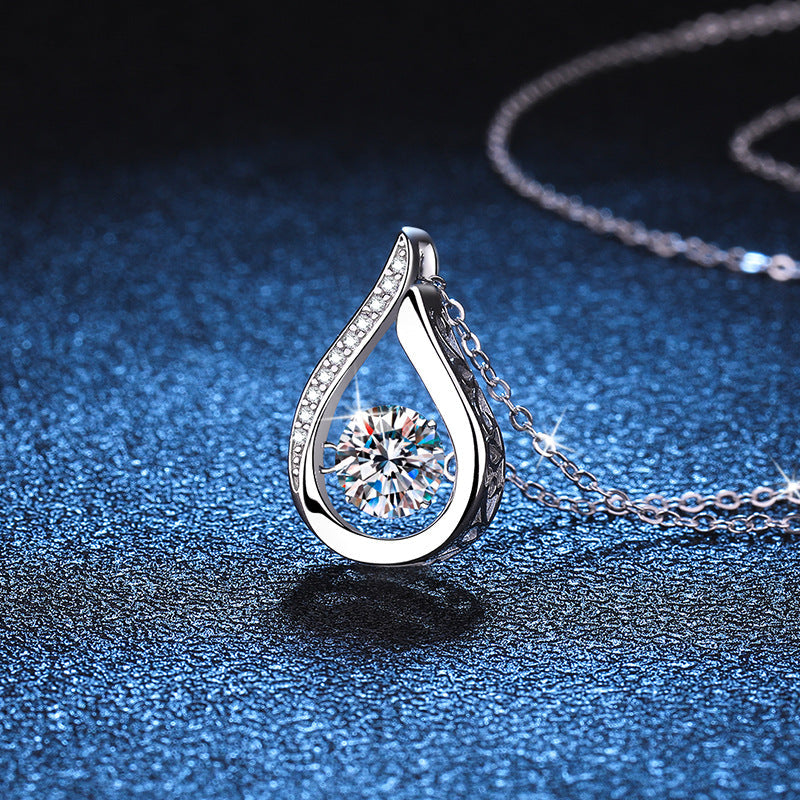 [Garvey]DANCING WATER DROP MOISSANITE NECKLACE