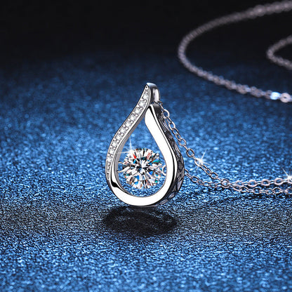 [Garvey]DANCING WATER DROP MOISSANITE NECKLACE