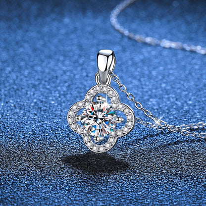 [Garvey]CLASSIC CLOVER MOISSANITE PENDANT NECKLACE