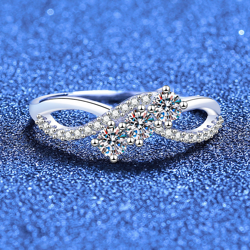 [Garvey]INTERTWINING LOVE MOISSANITE RING