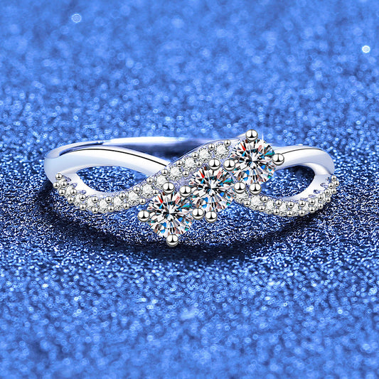 [Garvey]INTERTWINING LOVE MOISSANITE RING