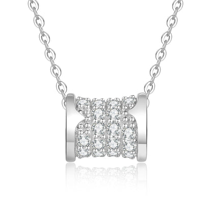 [Garvey]FULL-PAVE "HOURGLASS" MOISSANITE NECKLACE