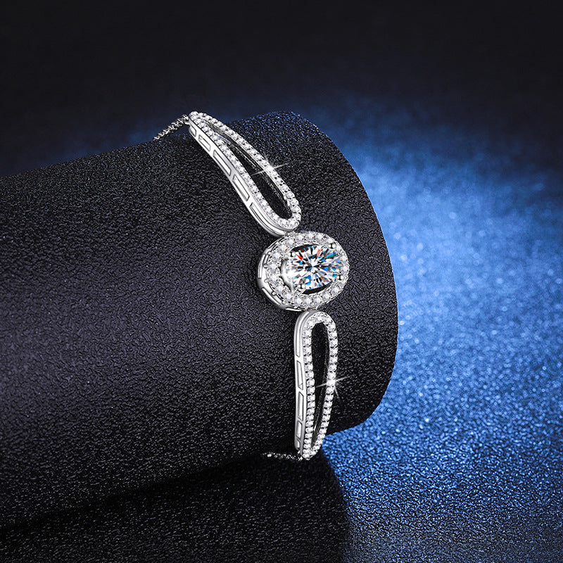 [Garvey]"PIGEON'S EGG" TEARDROP MOISSANITE BRACELET
