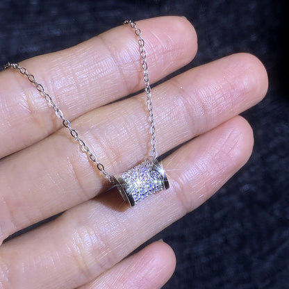 [Garvey]FULL-PAVE "HOURGLASS" MOISSANITE NECKLACE