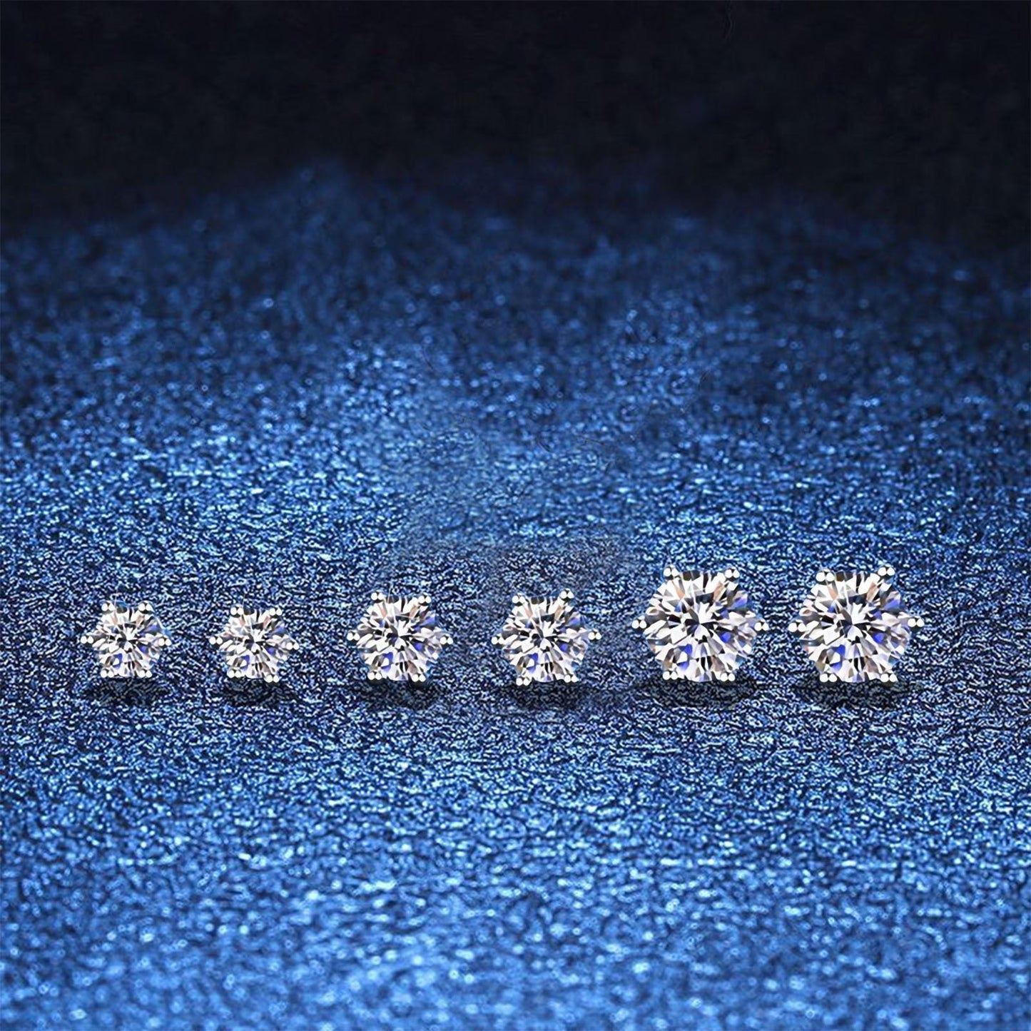 [Garvey]SIX-PRONG MOISSANITE EARRINGS