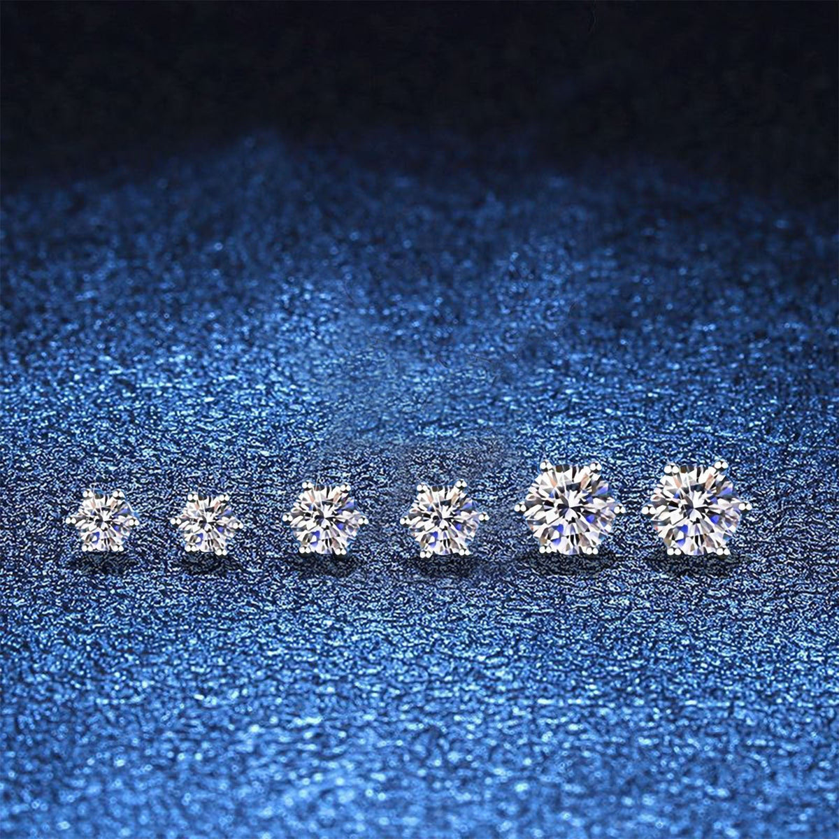 [Garvey]SIX-PRONG MOISSANITE EARRINGS