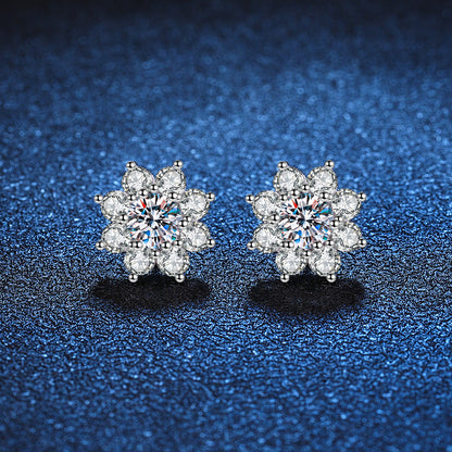 [Garvey]RADIANT SUNFLOWER MOISSANITE STUD EARRINGS