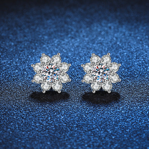 [Garvey]RADIANT SUNFLOWER MOISSANITE STUD EARRINGS
