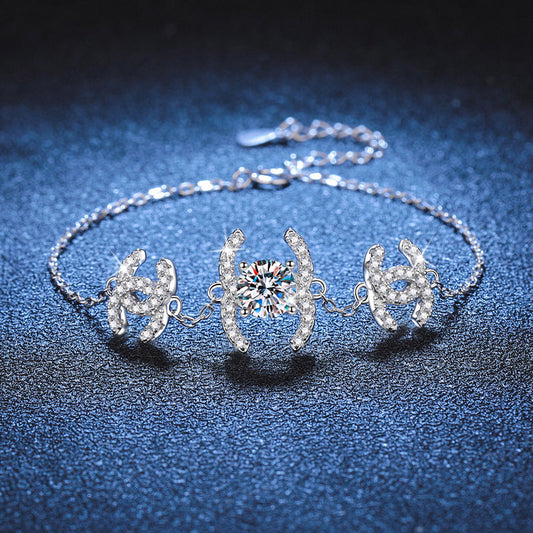 [Garvey]CLASSIC INTERLOCKING MOISSANITE BRACELET