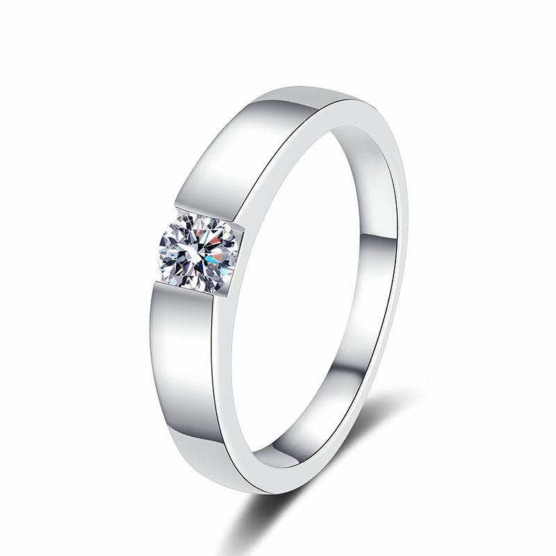 [Garvey]SLEEK MINIMALIST COUPLE'S MOISSANITE RING