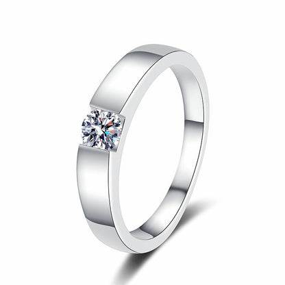 [Garvey]SLEEK MINIMALIST COUPLE'S MOISSANITE RING