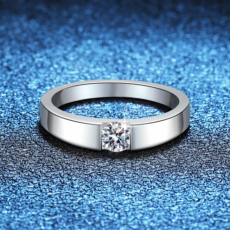 [Garvey]SLEEK MINIMALIST COUPLE'S MOISSANITE RING