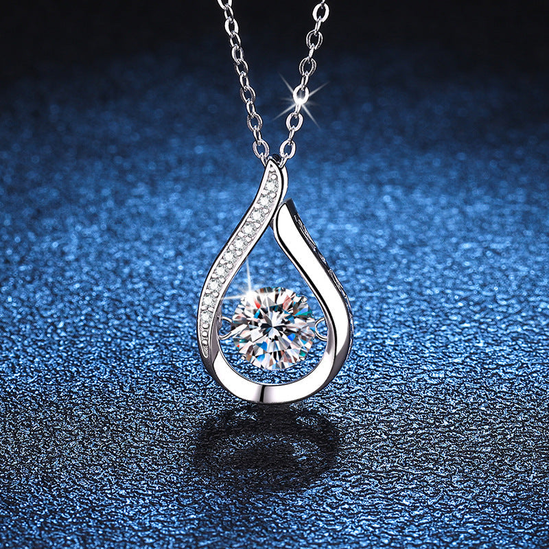 [Garvey]DANCING WATER DROP MOISSANITE NECKLACE