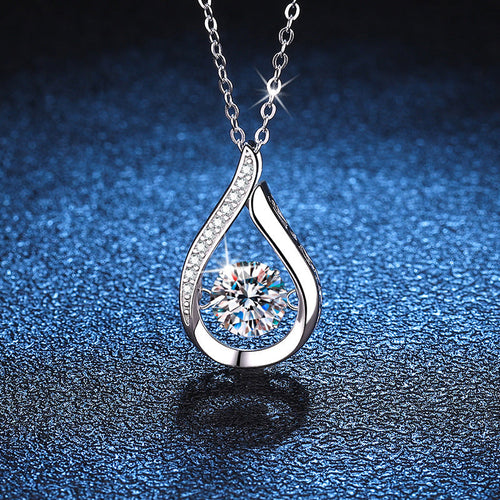 [Garvey]DANCING WATER DROP MOISSANITE NECKLACE