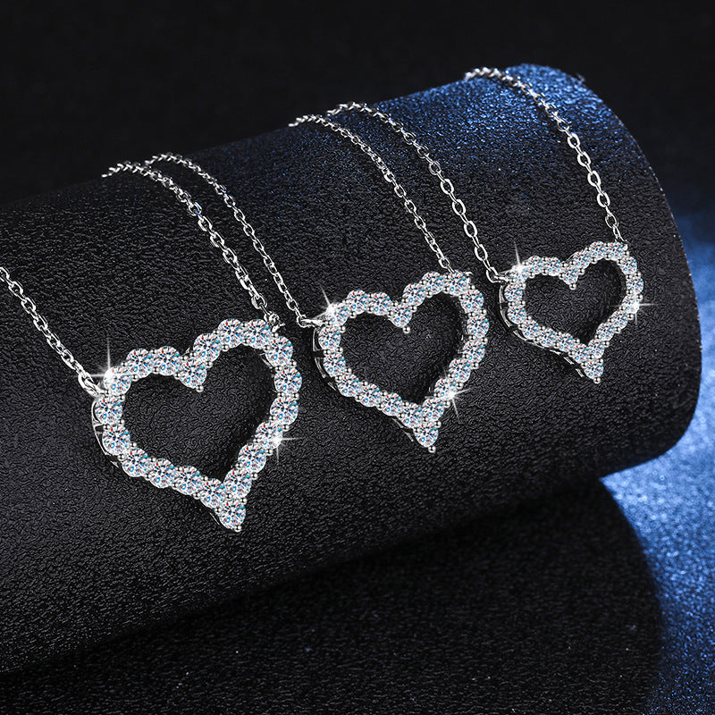 [Garvey]ROMANTIC HEART MOISSANITE PENDANT NECKLACE