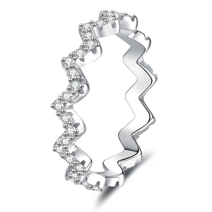 [Garvey]CHIC WAVY MOISSANITE ETERNITY RING