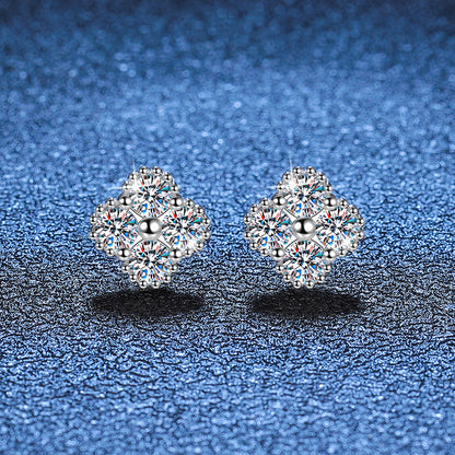 [Garvey]ELEGANT FOUR-LEAF CLOVER MOISSANITE STUD EARRINGS