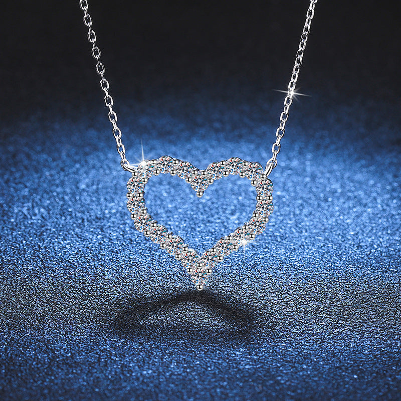 [Garvey]ROMANTIC HEART MOISSANITE PENDANT NECKLACE