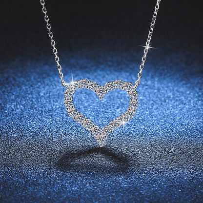 [Garvey]ROMANTIC HEART MOISSANITE PENDANT NECKLACE