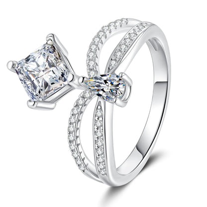 [Garvey]ELEGANT DOUBLE-TWISTED MOISSANITE RING