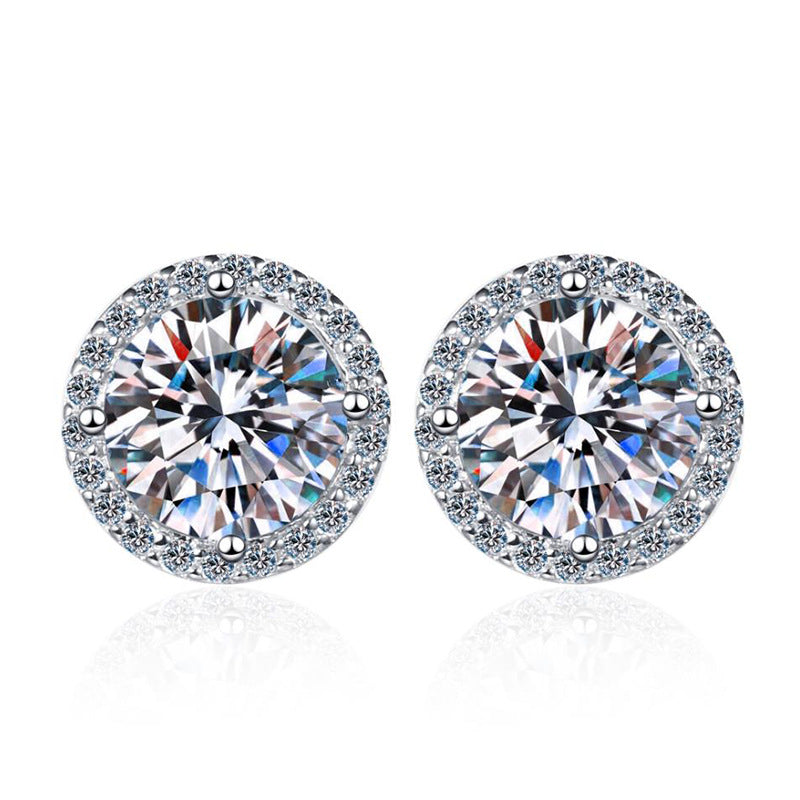 [Garvey]CLASSIC 4-PRONG ROUND MOISSANITE STUD EARRINGS