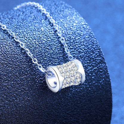 [Garvey]FULL-PAVE "HOURGLASS" MOISSANITE NECKLACE
