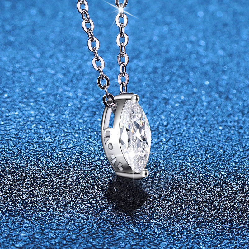 [Garvey]SOPHISTICATED MARQUISE-CUT MOISSANITE PENDANT NECKLACE