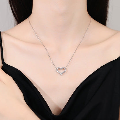 [Garvey]ROMANTIC HEART MOISSANITE PENDANT NECKLACE
