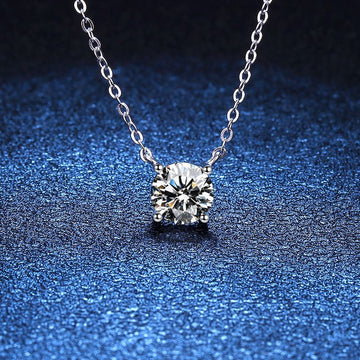 [Garvey]CLASSIC FOUR-PRONG SOLITAIRE MOISSANITE NECKLACE