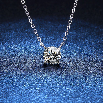 [Garvey]CLASSIC FOUR-PRONG SOLITAIRE MOISSANITE NECKLACE