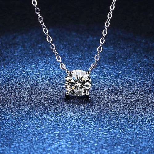 [Garvey]CLASSIC FOUR-PRONG SOLITAIRE MOISSANITE NECKLACE