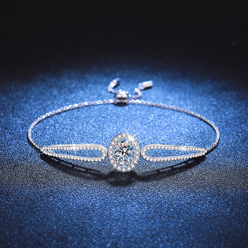 [Garvey]"PIGEON'S EGG" TEARDROP MOISSANITE BRACELET