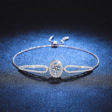 [Garvey]"PIGEON'S EGG" TEARDROP MOISSANITE BRACELET