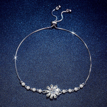 [Garvey]RADIANT ICY CRYSTAL SUNFLOWER MOISSANITE BRACELET