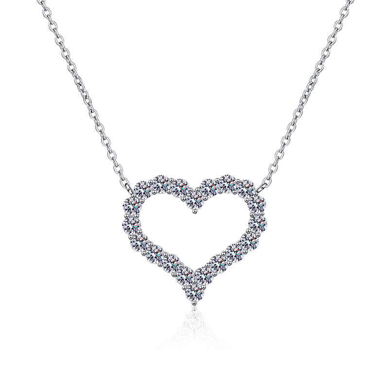 [Garvey]ROMANTIC HEART MOISSANITE PENDANT NECKLACE