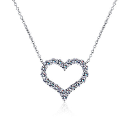 [Garvey]ROMANTIC HEART MOISSANITE PENDANT NECKLACE