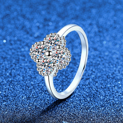 [Garvey]ELEGANT FOUR-LEAF CLOVER MOISSANITE RING