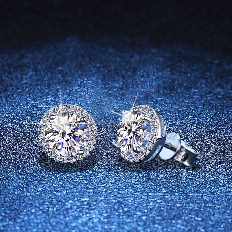 [Garvey]CLASSIC 4-PRONG ROUND MOISSANITE STUD EARRINGS